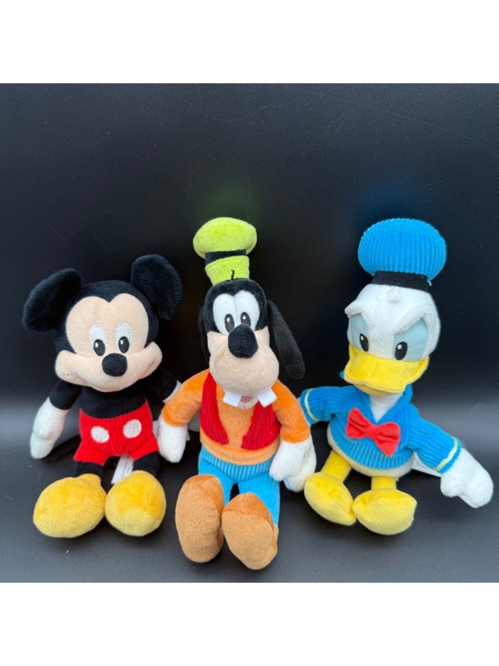 Just Play Disney Plush Mickey Lot of 3 Mouse Donald Duck Goofy Lovey Cuddly Toy